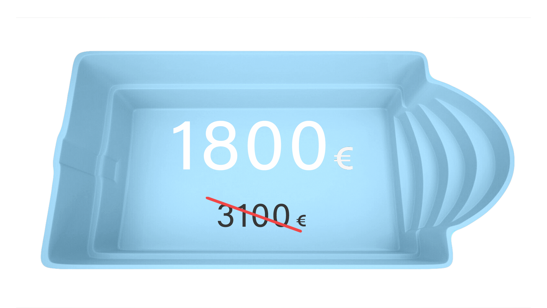 OFFER BPR5 EUR GFK Pool “Italien Blau 5 x 3 x 1,5 m Rabattangebot“ – Bild 1